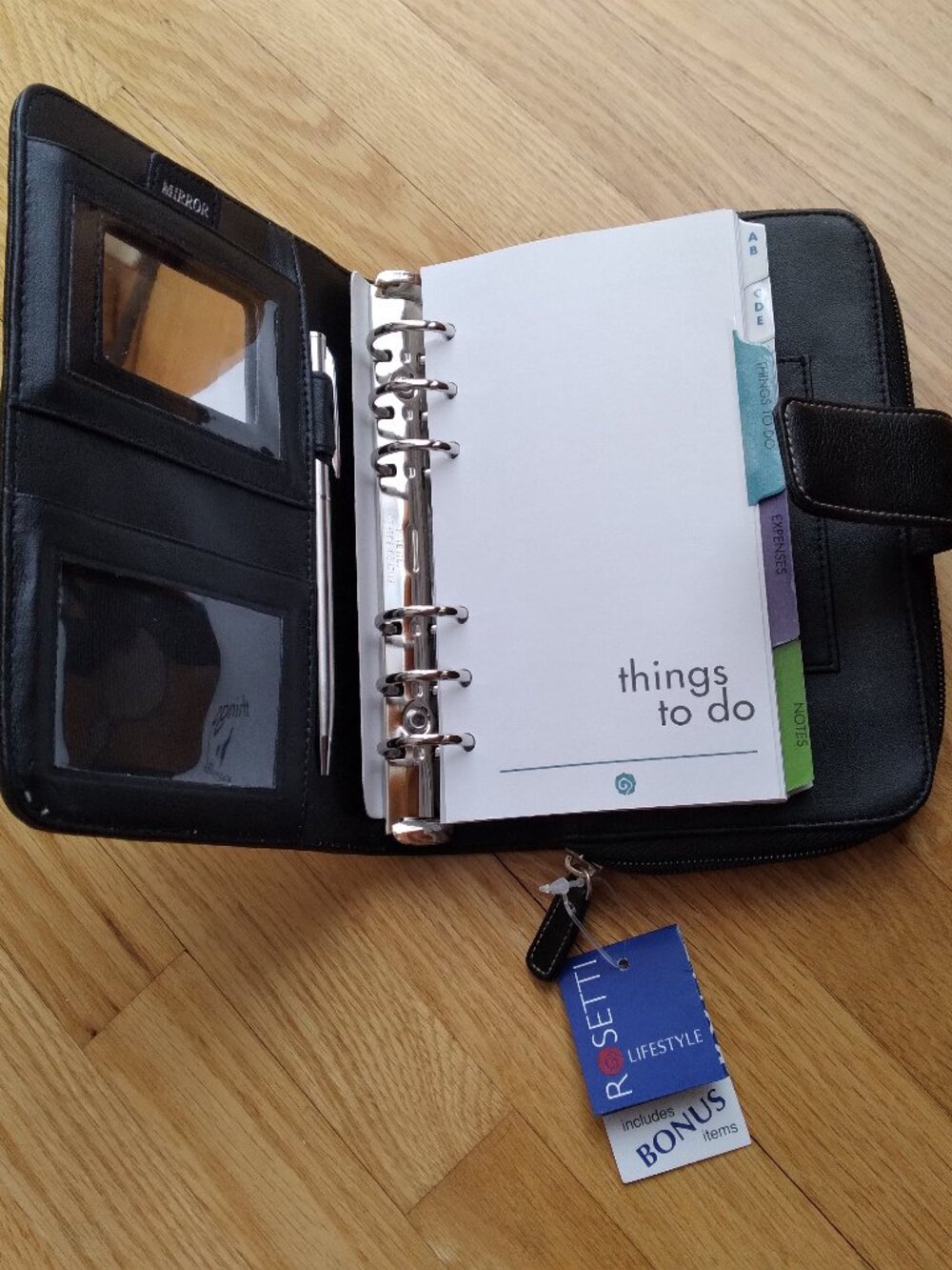 New Leather Daily Organizer, Rosetti, Made in Italy